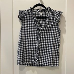 J.Crew gingham button down blouse